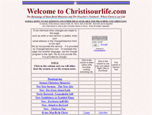 Tablet Screenshot of christisourlife.com